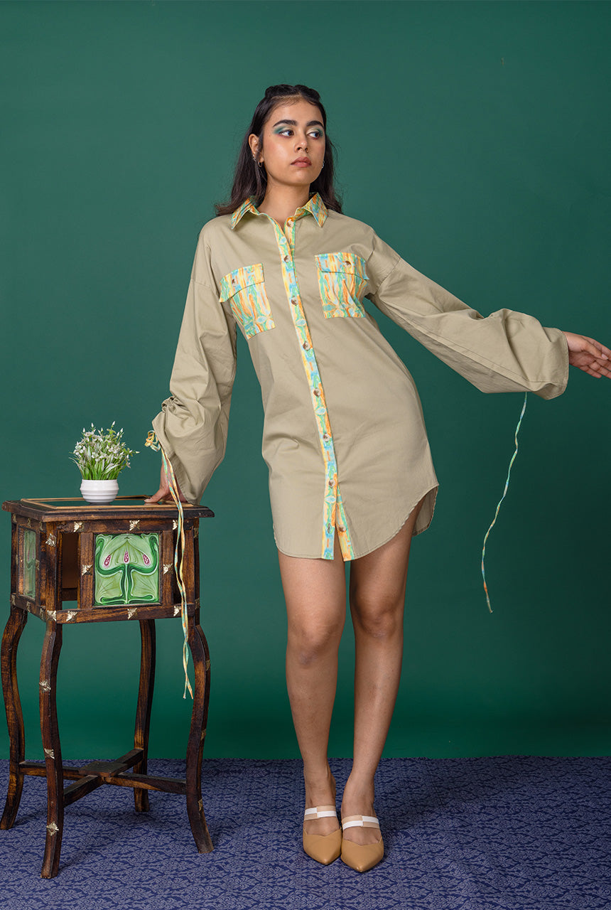 Sage Shirt Dress