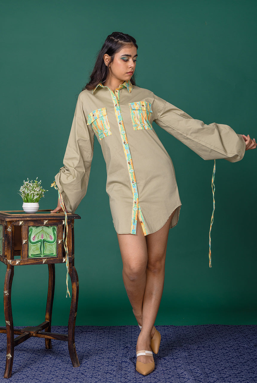 Sage Shirt Dress