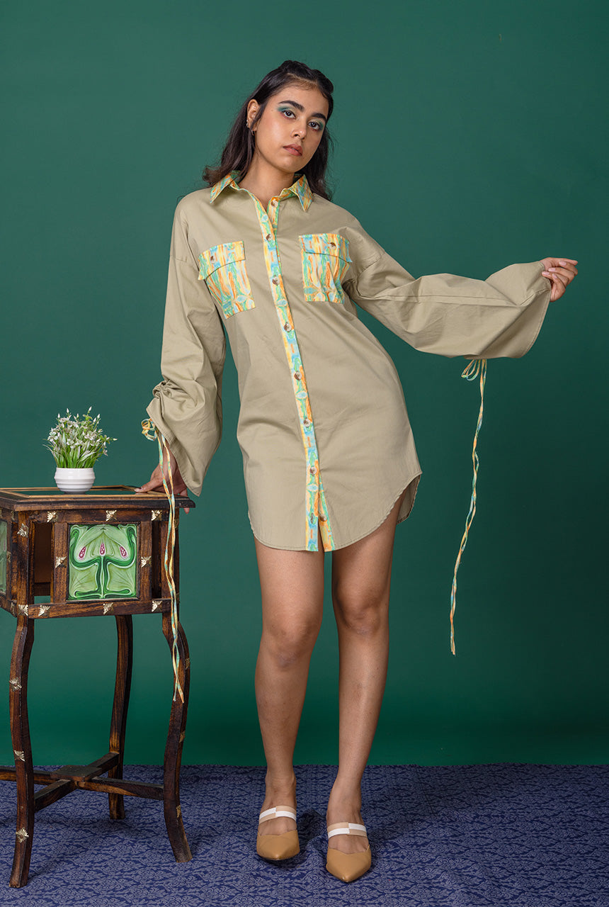 Sage Shirt Dress