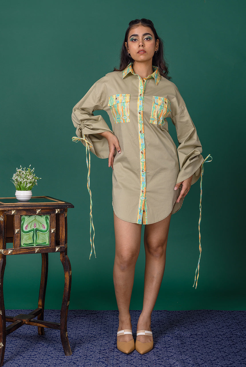 Sage Shirt Dress