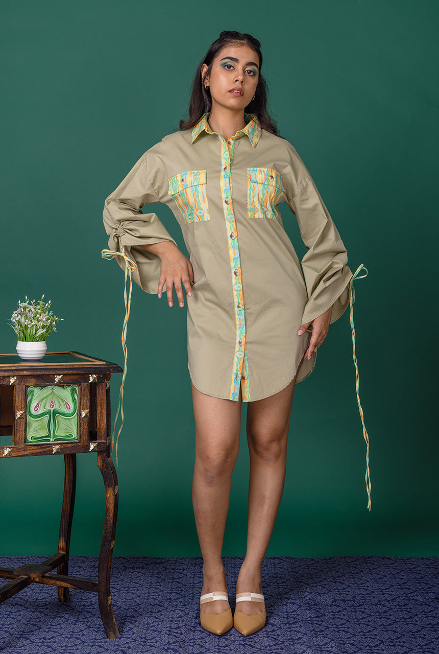Sage Shirt Dress