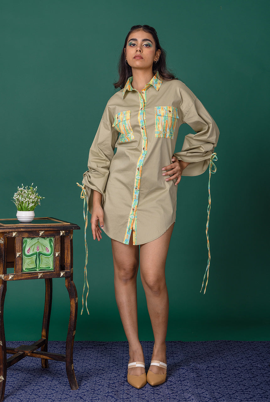 Sage Shirt Dress
