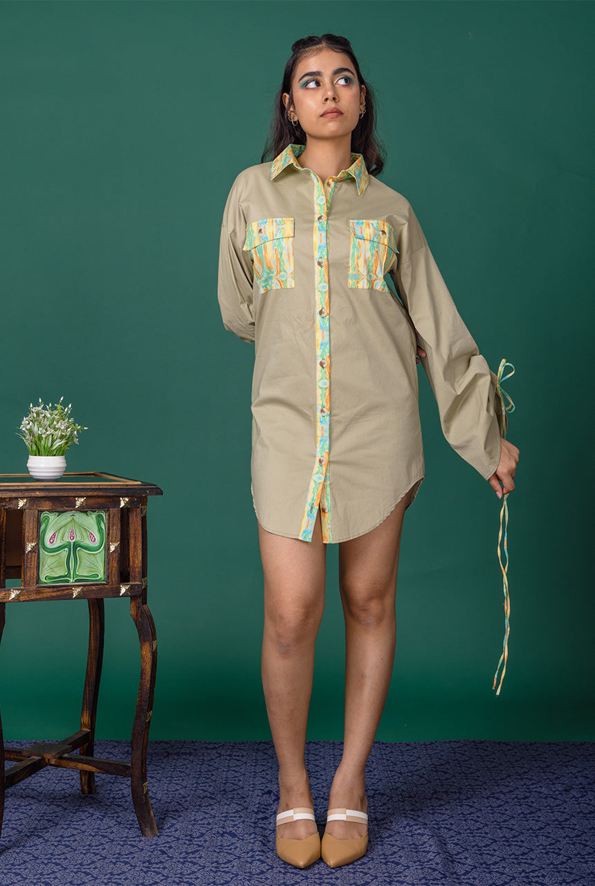 Sage Shirt Dress