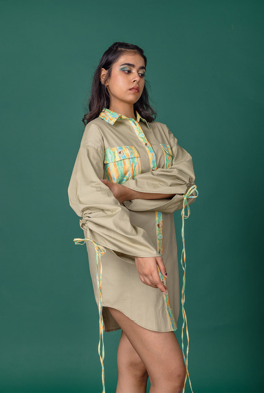 Sage Shirt Dress