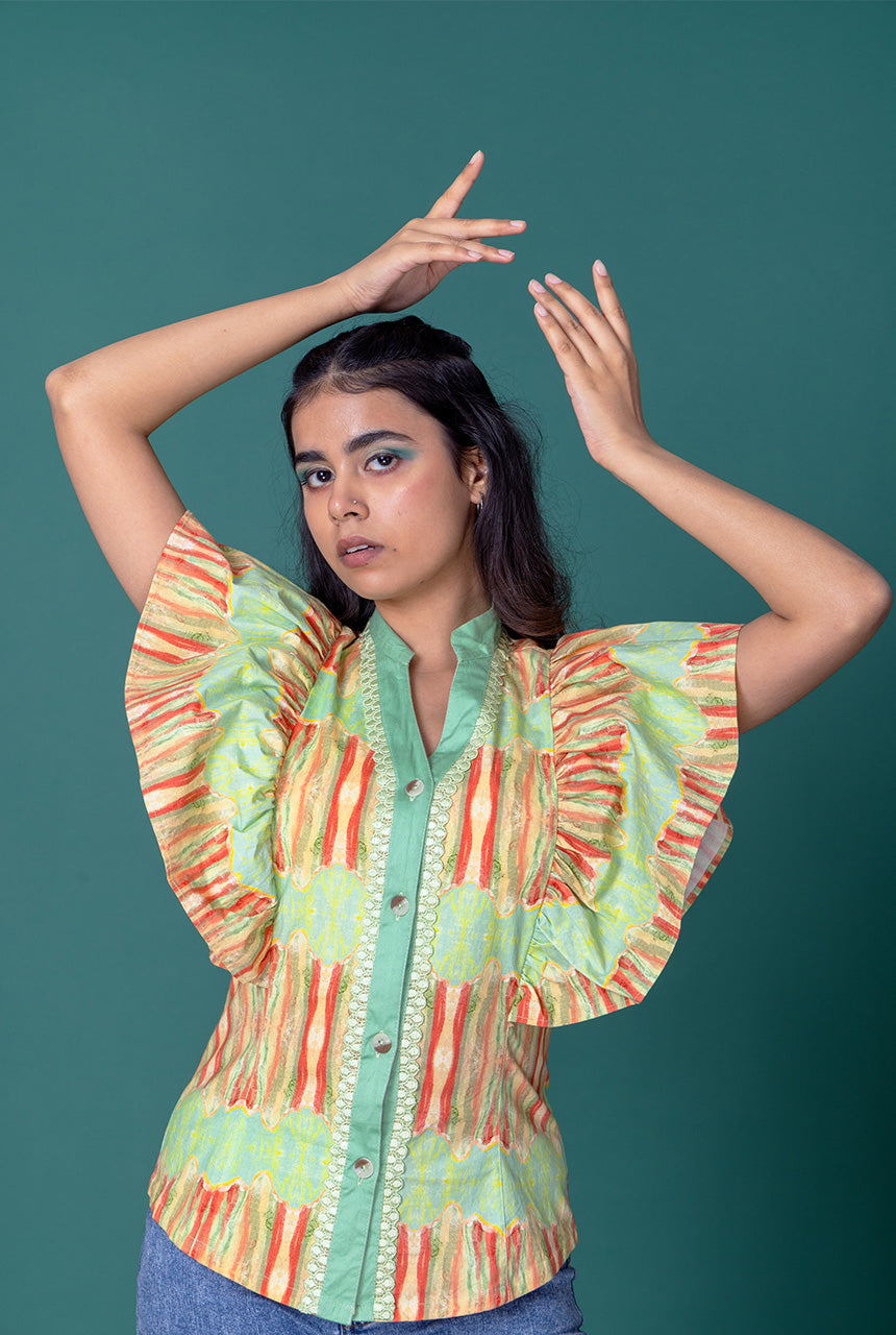 Glace Ruffled Shirt