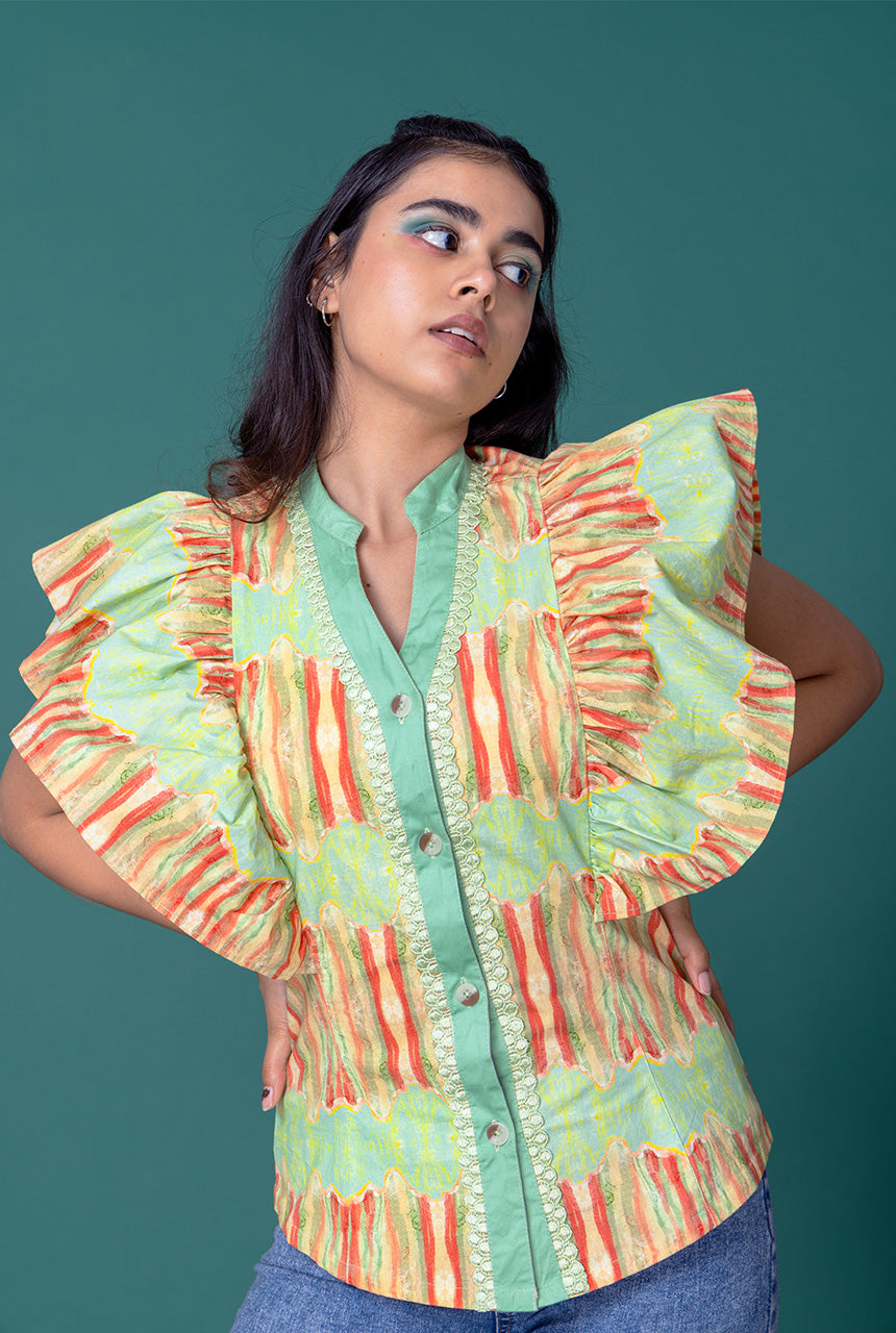 Glace Ruffled Shirt
