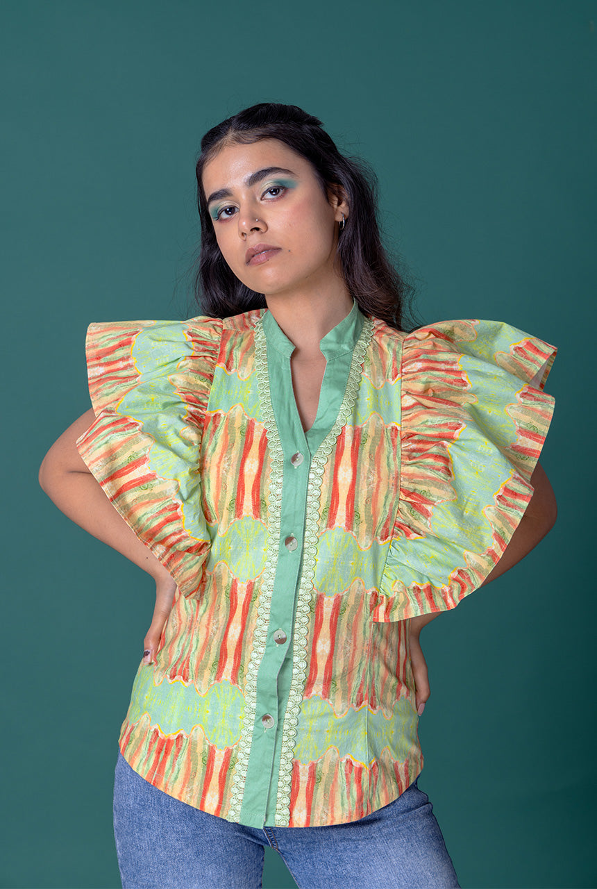 Glace Ruffled Shirt