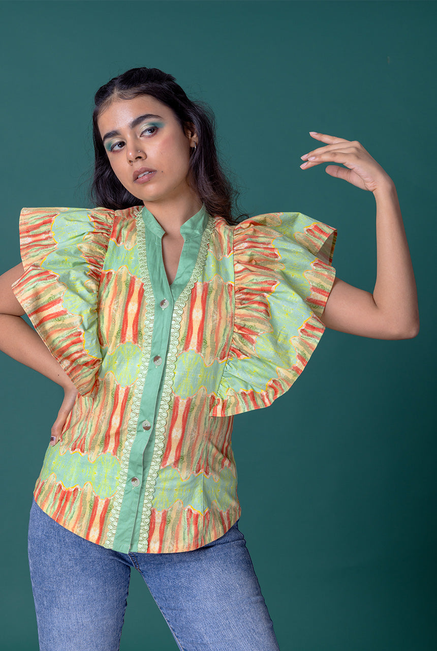 Glace Ruffled Shirt