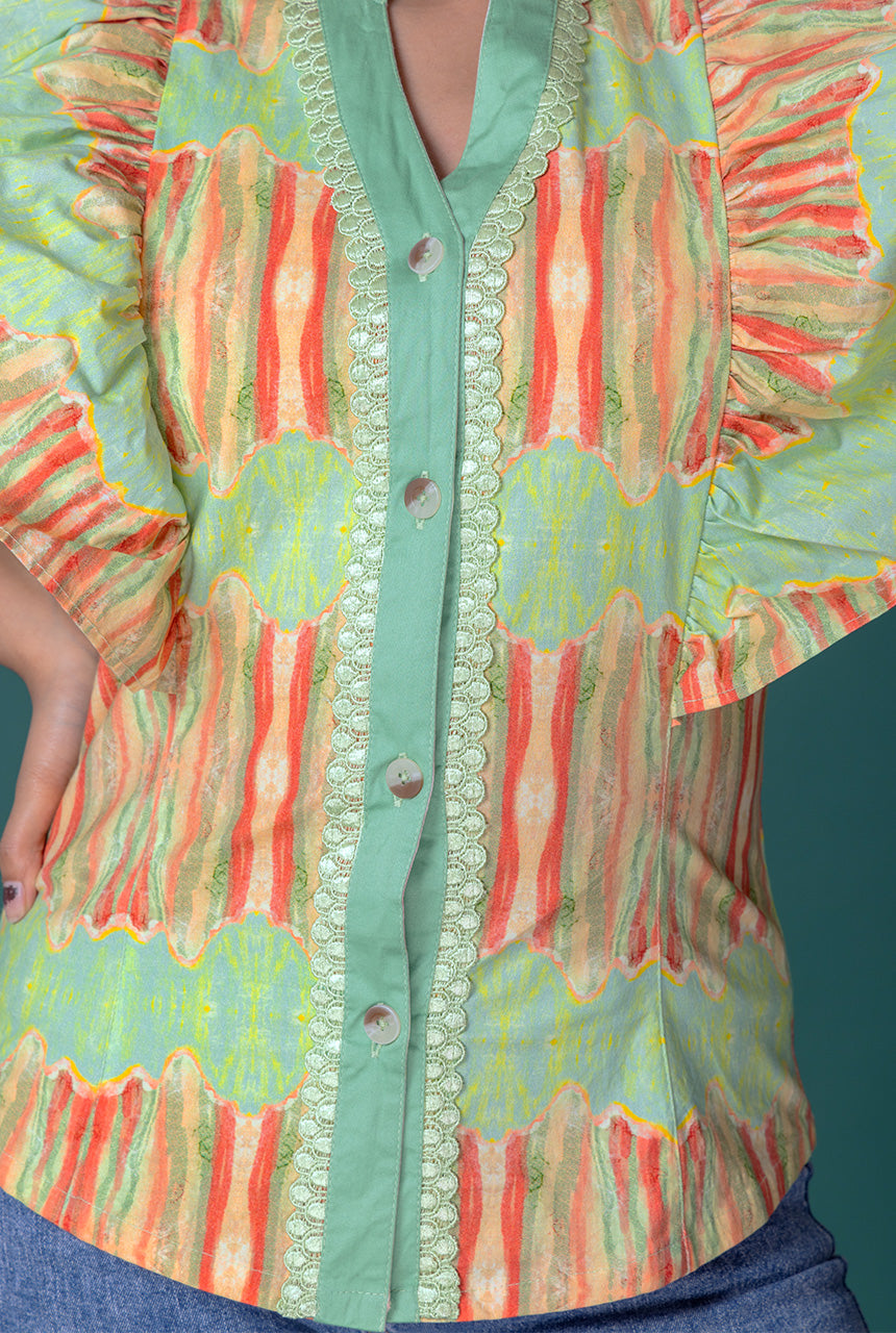 Glace Ruffled Shirt