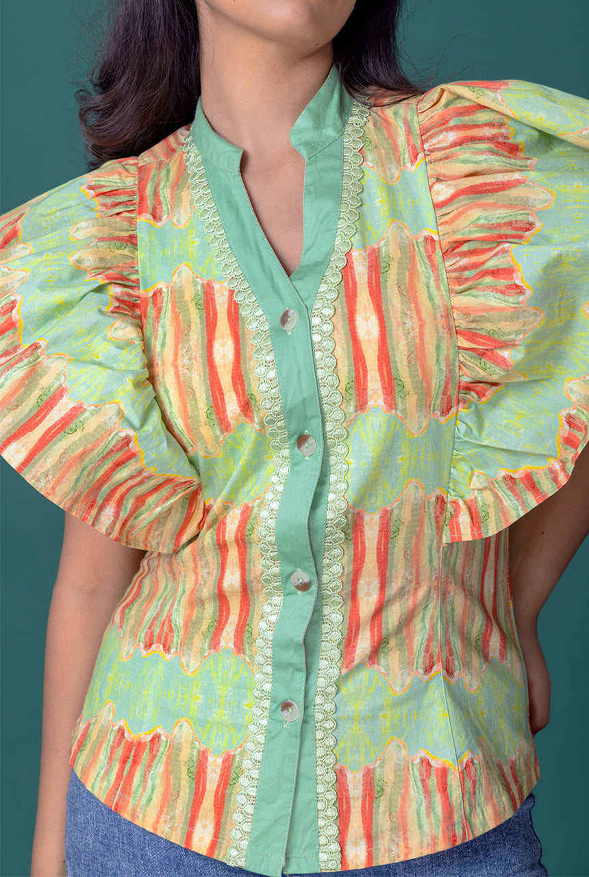 Glace Ruffled Shirt