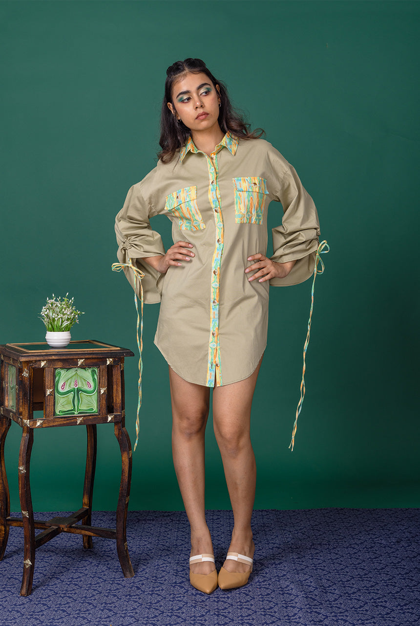 Sage Shirt Dress