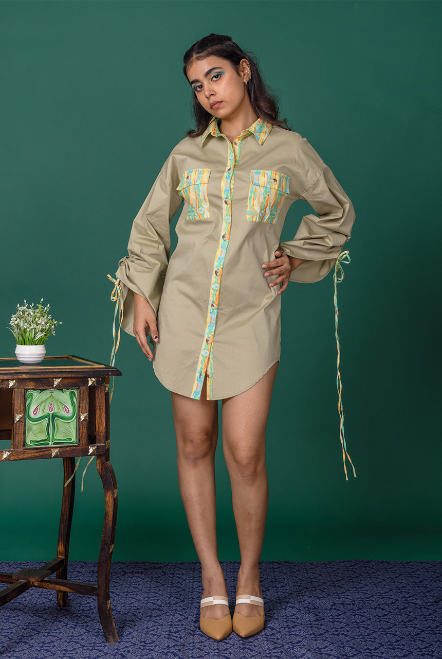 Sage Shirt Dress