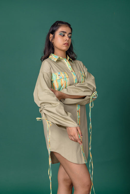 Sage Shirt Dress