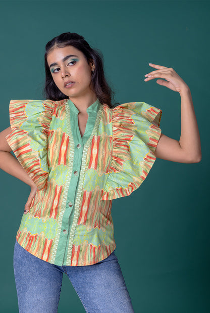Glace Ruffled Shirt