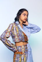 Azure Cropped Blazer