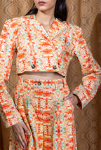 Florid Cropped Blazer