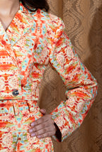 Florid Cropped Blazer