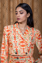 Florid Cropped Blazer