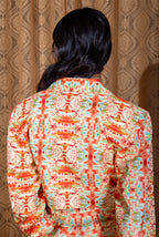 Florid Cropped Blazer