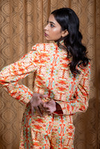 Florid Cropped Blazer