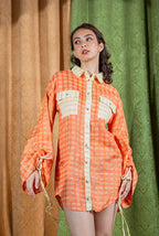 Tangerine Shirt Dress