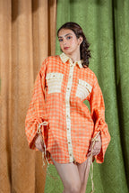 Tangerine Shirt Dress