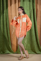 Tangerine Shirt Dress