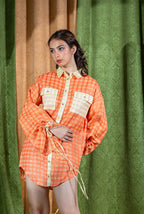 Tangerine Shirt Dress
