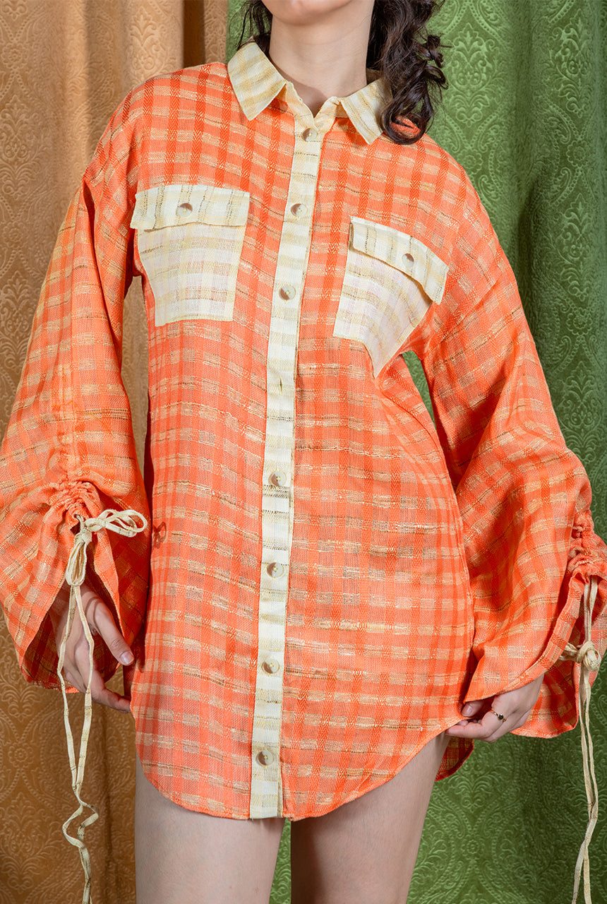 Tangerine Shirt Dress