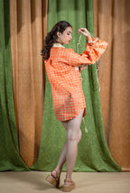 Tangerine Shirt Dress